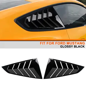 2PCS Compatible with 2024 2025 Ford Mustang Coupe S650 Exterior Window Louvers Rear Vent Trim Sport Style Premium Material Car Exterior Accessories