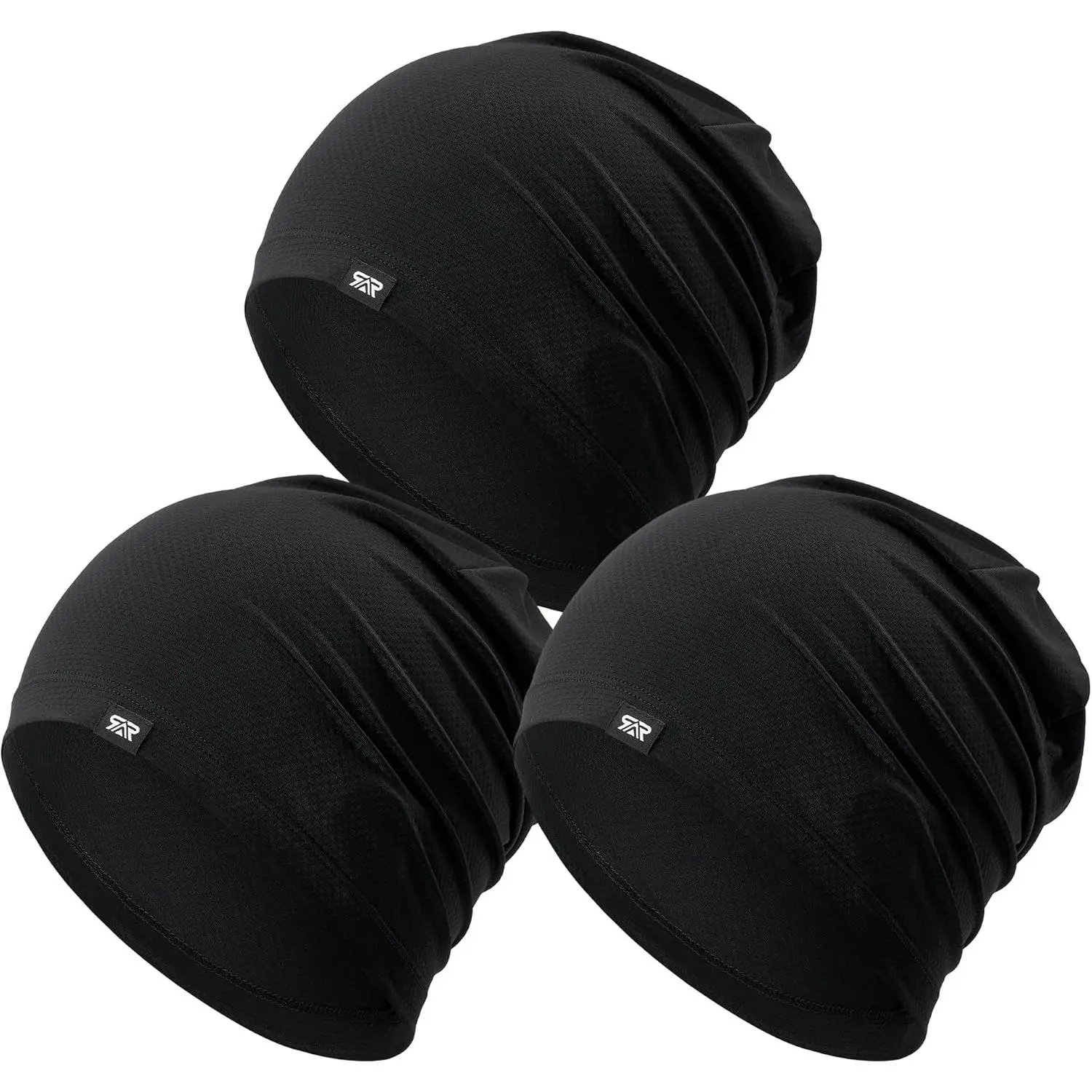 QINGLONGLIN 3Pcs Cooling Skull Cap for Men Women-Lightweight Breathable Beanie Hat, Thin Quick Dry Running Cap for Cycling