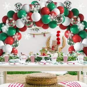 116 Pcs Christmas Balloons Set with Matching Snowflakes Perfect for Birthdays, Weddings, Bridal Showers, Engagement Parties, Toast Backdrops, Graduation Ceremonies, Anniversaries, Baptismal Themes, Party Backgrounds, Christmas Decor, warm tacky Christmas