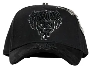 Look At Me Complex CRIME Snapback Hat – Rhinestone Chain Streetwear Adjustable Cap