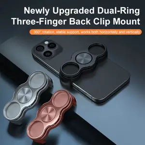New Foldable Rotatable Universal Three Finger Ring Phone Holder Back Sticker Finger Grip Bracket Handheld Finger Grip Holder Stable Phone Holders