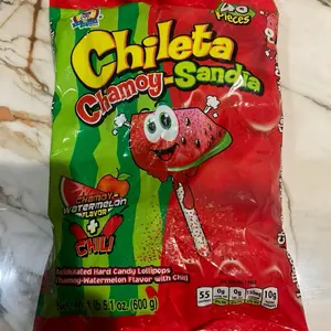 Chamoy / watermelon lollipop with chili
