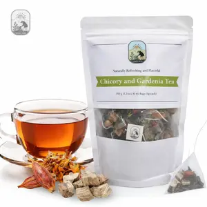 Vitals Herb Chicory & Gardenia Herbal Tea - 30 Bags of Natural Energy for Wellness in Every Sip - Caffeine-Free, Gentle Detox, and Digestion Support - 150g Net Weight - Beverage