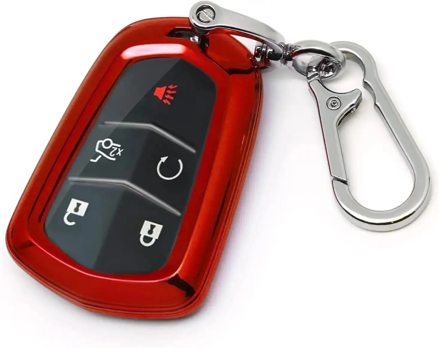 Key Case + Metal Key Chain (Red)