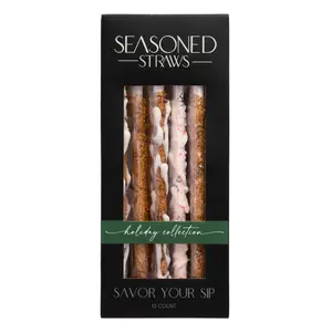 Holiday Collection Seasoned Straws 10ct