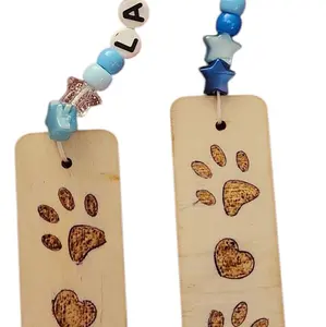 Personalized Woodburned Bookmark - Customizable Design with favorite Emblems, Ideal for Book Lovers