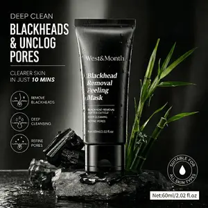 Bamboo Charcoal Blackhead Remover Mask – Deep Cleansing Peel-Off for Nose & Face, Pore Control & Purifying Skincare Solution, 50g Gentle Exfoliation Flawless Clear Comfort Facial