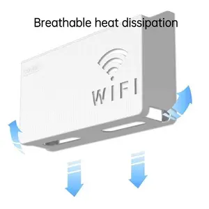 1pc Wall Mounted Storage Boxes Hole Free Storage wifi TV Set Top Box Router Shelf Home Storage Supplies