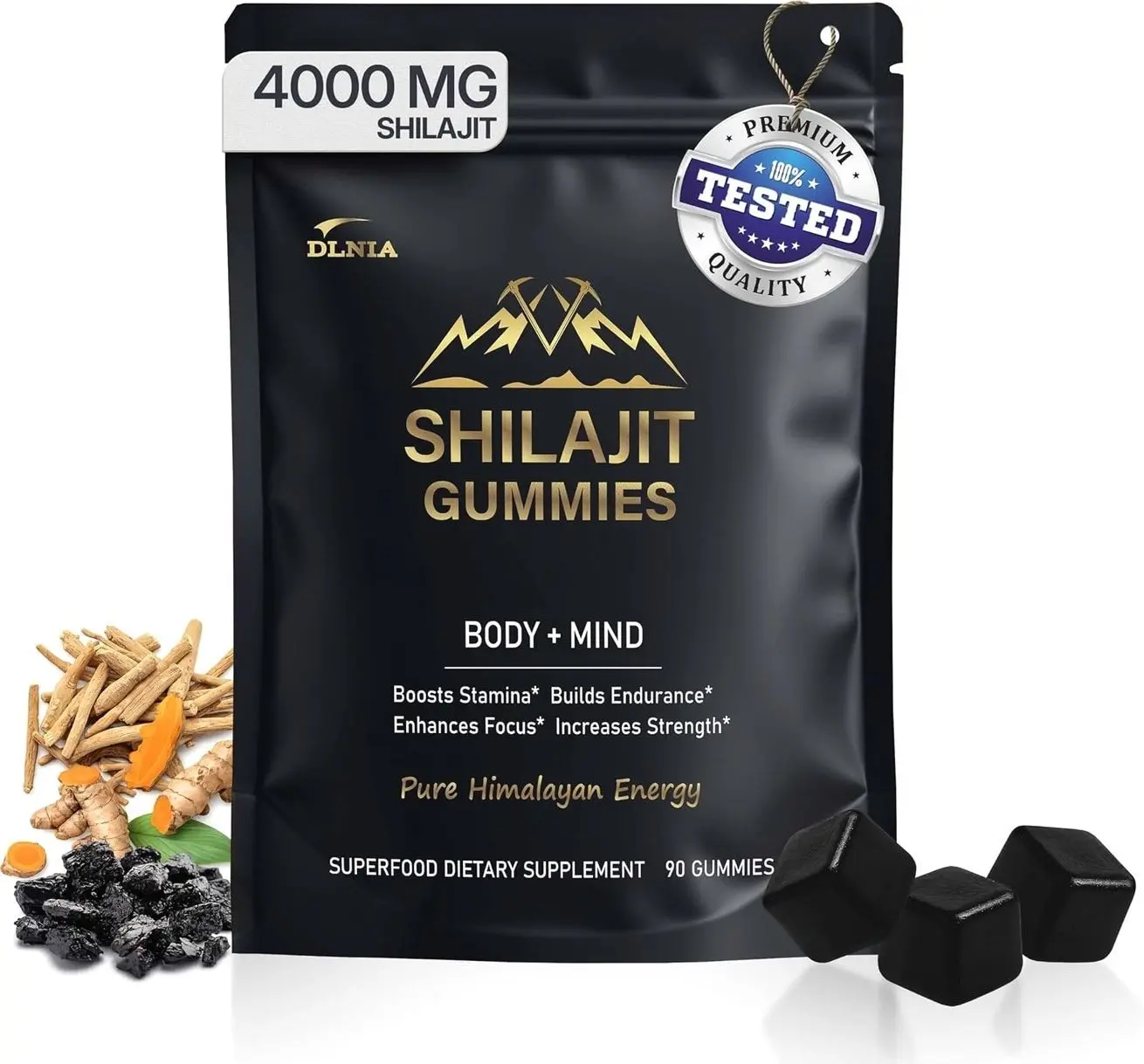 13-in-1 Shilajit Gummies with KSM-66® Ashwagandha | 4000 mg Himalayan Shilajit Extract (20:1), Choline & Botanicals | Sugar-Free, Vegan | Energy, Focus & Daily Vitality Support for Men & Women