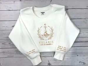 Embroidered  Velaris City Of Starlight Sweatshirt, ACOTAR The Night Court, Court of Dreams, Rhysand, Cassian, Sarah J. Maas ETREN028.2H