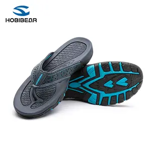 HOBIBEAR Men's Soft Flip Flops Footwear - Breathable Summer Beach Shoes, Lightweight Casual Open-Toe Sandals