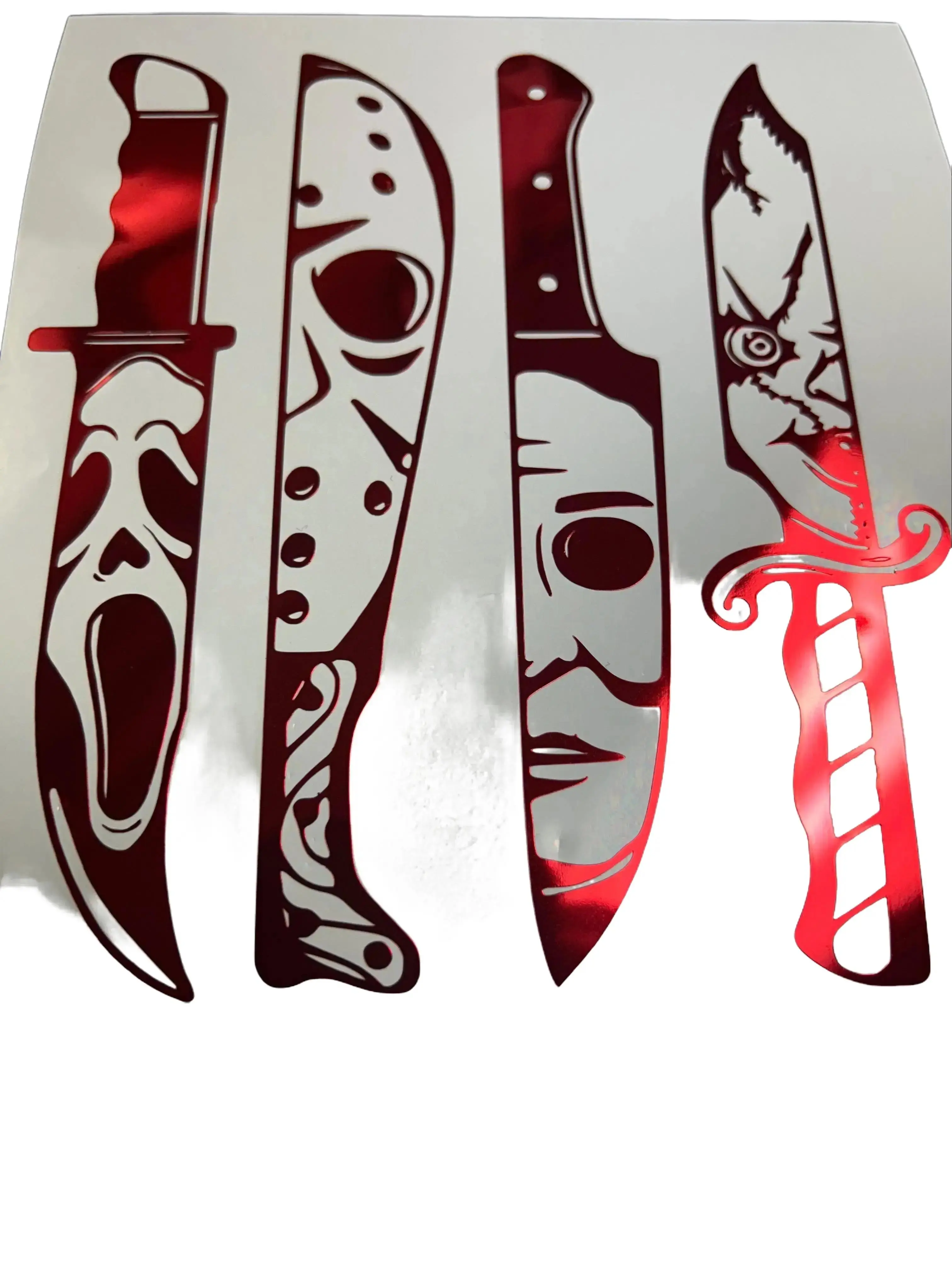 Halloween  Horror Movie Character Sticker 11 inch Scream Chucky Michael Myers Sticker Halloween Movies Horror Movies accessories