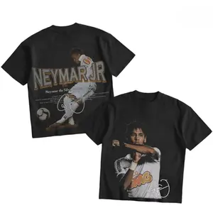 Women's 100% Cotton Neymar Jr Graphic T-Shirt - Vintage Soccer Streetwear, Oversized Y2K Casual, Soft Breathable Summer Top for Soccer Lovers, S-5XL TikTok Viral Gift