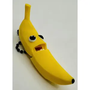 Banana Keychain - Fully articulated keychain, zipper pull, and backpack bling
