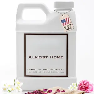 Almost  Luxury Laundry Detergent - Highly Scented Laundry Detergent for HE & Standard Washers - Infused With Roses, Jasmine, Suede, & Musk - Dye Free Gentle & Effective Cleaning - 16 oz