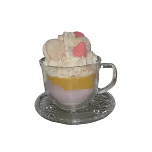 Beautiful Hot Cocoa Strawberry Creamy Candle Set for Home Decor - Ornaments