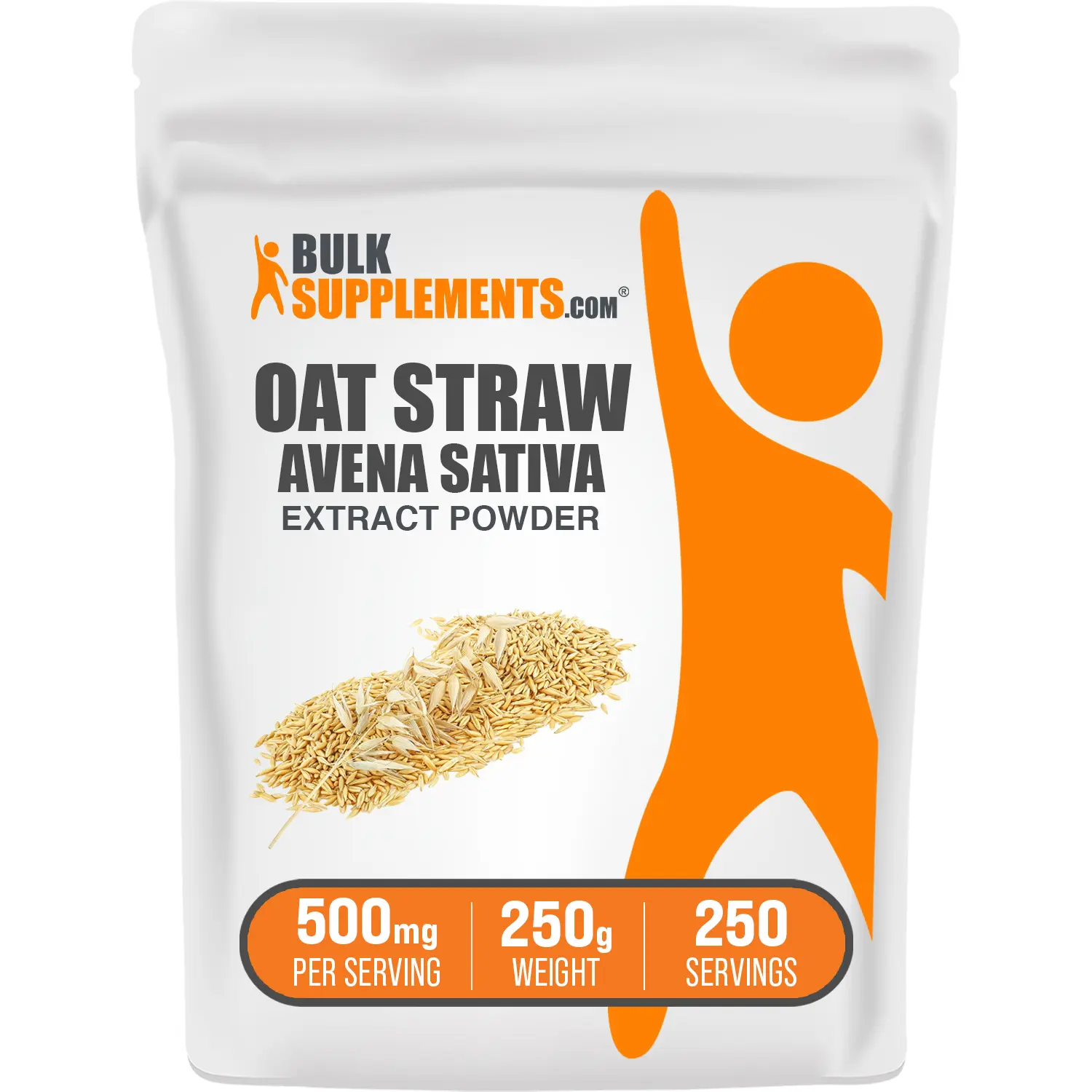 BulkSupplements - Oat Straw Avena Sativa Extract Powder - Cognitive Support - Healthy Skin - 250g - 500mg per Serving