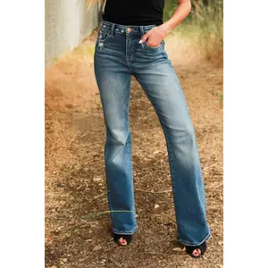 RISEN Tummy Control High Rise Skyline Flare Jeans