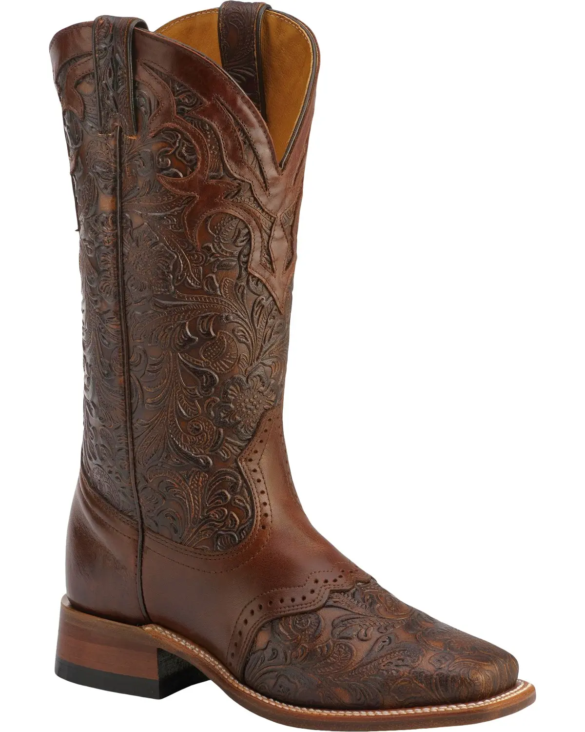 Boulet Women's Women'S Hand Tooled Ranger Western Boot Square Toe - 1062