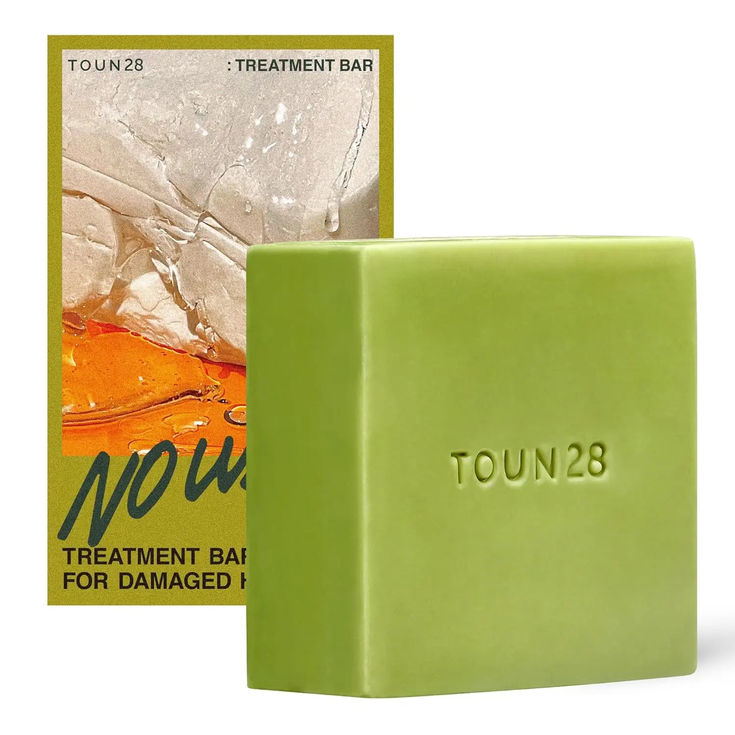 TOUN28 Vegan No Wash Organic Natural Damaged Hair Care w/Biotin Strengthening Softening Daily Hair Conditioner Bar Nourishes Hydrates Hair Paraben Sulfate Silicone Plastic Free Korean Haircare