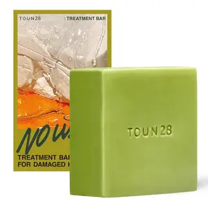 TOUN28 Vegan No Wash Organic Natural Damaged Hair Care w/Biotin Strengthening Softening Daily Hair Conditioner Bar Nourishes Hydrates Hair Paraben Sulfate Silicone Plastic Free Korean Haircare