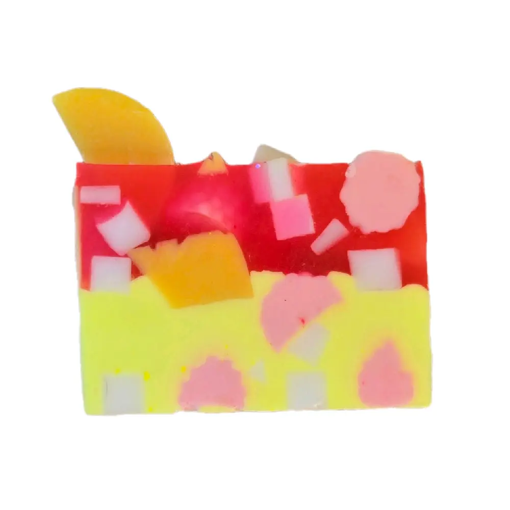 Handmade Goat Milk & Shea Butter Soap Bar, Raspberry Lemonade Scented - Moisturizing Body Cleanser for All Skin Types, 5 oz