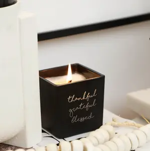 TAJA Collection Thankful Grateful Blessed Candle - 200 Hours Non-Toxic Candle - Gift, Decor