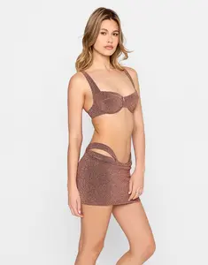 Casey Mini Skirt - Brown Glitter