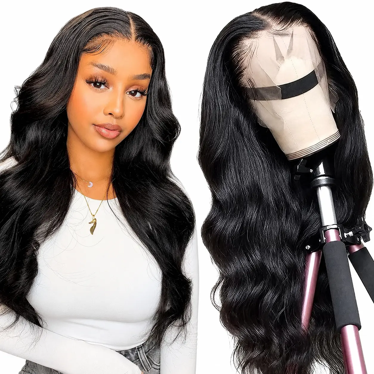 【$49.99 = 22inch】STLDORY 13x4 Body Wave Lace Front Wigs Human Hair withBaby Hair 180%Density Human Hair Wigsfor Black Women 28 Inch