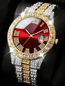 Unisex Silver Color Stainless Steel Watch, Square Roman Quartz Dial, Casual Business Style, Perfect for Daily Wear, Parties, Vacations