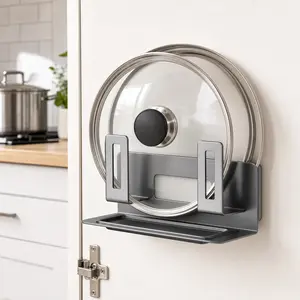 Wall-Mounted Pot Lid Organizer