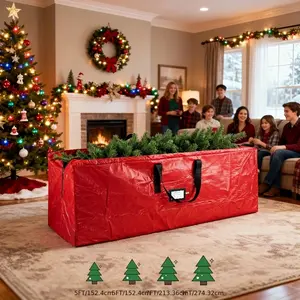 Large Capacity Waterproof Christmas Tree Storage Bag, Durable Tear-Resistant Design, Holiday Decoration Organizer for Home Use