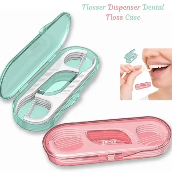 Dental Floss Picks & Toothpick Multi-Pack with Portable Dispenser, Superfine Floss Sticks for Deep Cleaning, Oral Treatment & Fresh Breath, Travel-Friendly Oral Care Kit for Travelers, Dental Pick