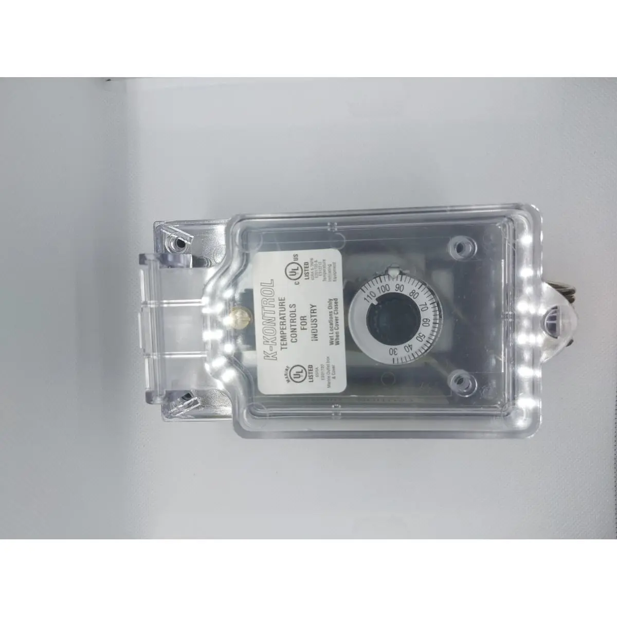K-Kontrols  K-Kontrol , Adjustable Line Voltage Thermostat, Single Stage 30 Degree F -110 Degree F