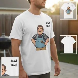 Men's Dad Bod Themed T-Shirt - Built, Not Bought Graphic Tops for Men