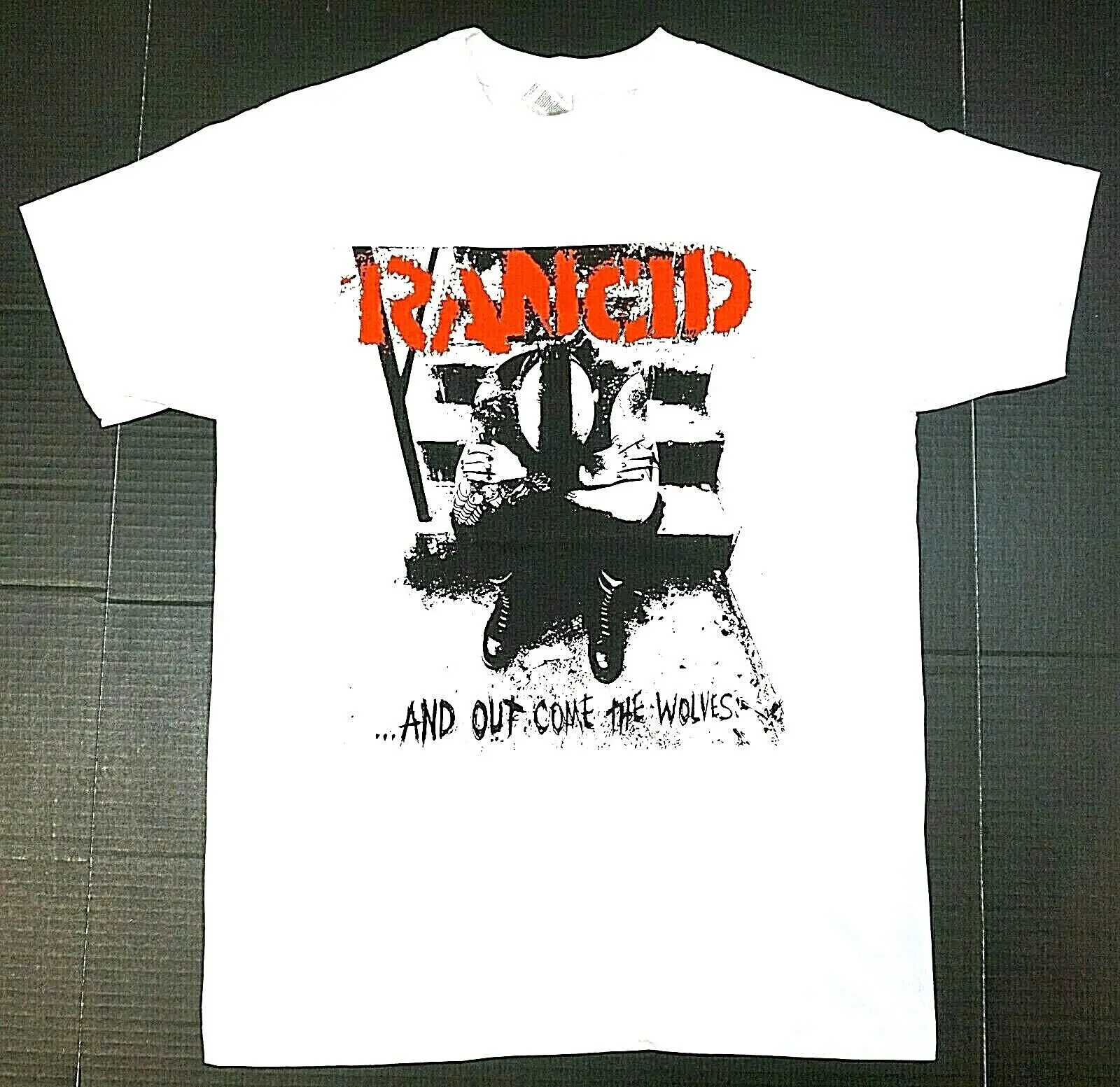 RANCID Punk Rock Tee 100% Cotton White New T-Shirt Casual Menswear