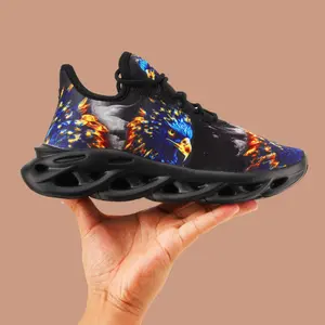 Eagle Print Breathable Sneakers - Comfortable, Non-Slip, Durable Shock-Absorbing Sneakers for All Seasons  Trainer Men's Mexico Flag Eagle Print LowTop Sneakers  Casual ComfortableSoft Sole Sports Running Shoes  MaleAll-match Round Toe Shoe  Closed Traini