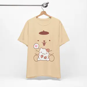Cutecore Pompompurin Tee - Sanrio Kawaiicore Jojifuku Shirt - Harajuku Puppy Face Shirt