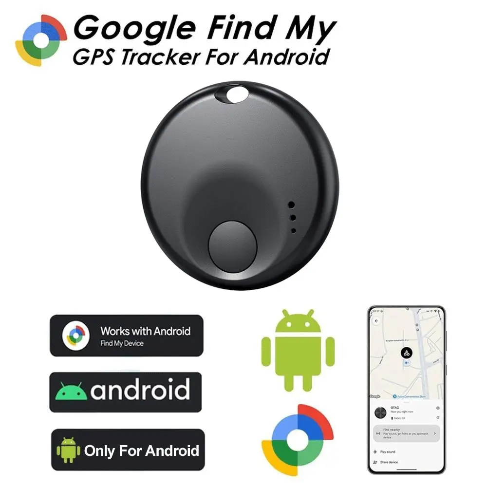 Android Smart BT-compatible Tracker Device, Wireless Positioning Tracker, Google GPS Tracker, Supports Google Find HUB APP, Key Wallet Luggage Pet Finder