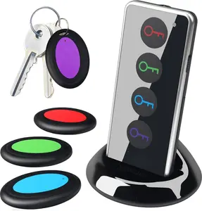 Key Finder Locator, 80dB Wireless Remote Item Tracker, RF Finder for Key, Pet, Luggage, Wallet, Phone, 131ft / 40M Working Range, 1 RF Transmitter & 4 Receivers & Flashlight