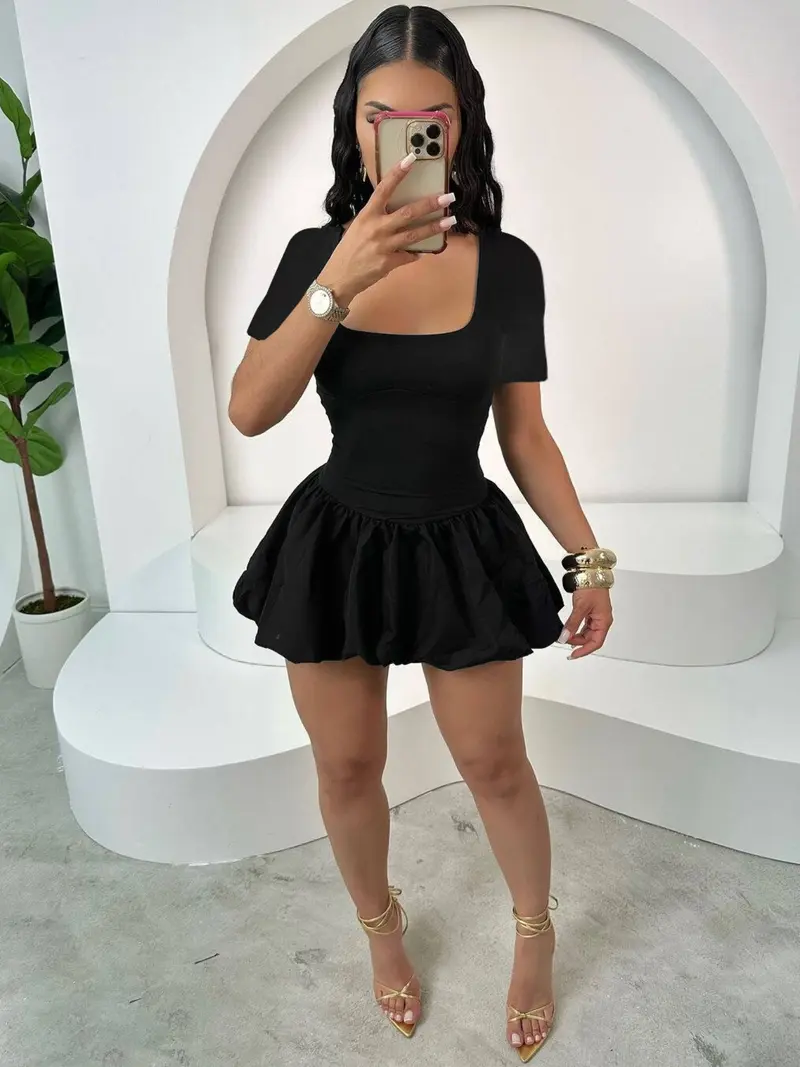 Sleeves short black dress - TikTok Shop Sleeves short black dress - TikTok Shop