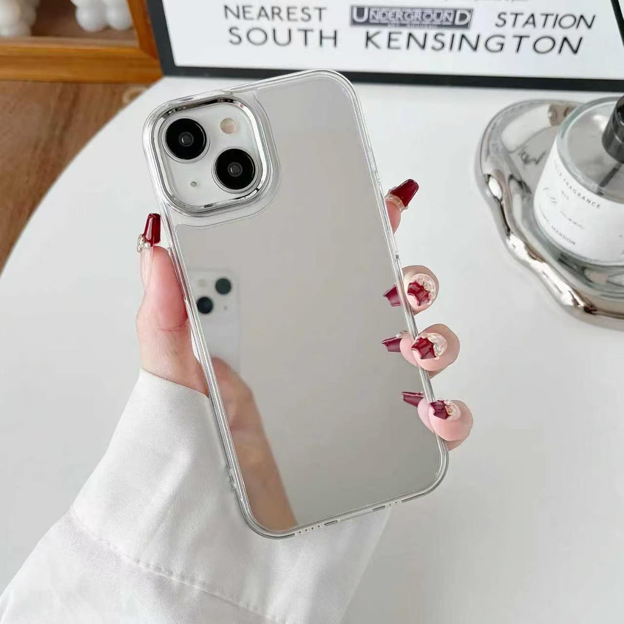 Makeup Mirror Phone Case for Women Men, Compatible with iphone 17promax 16, 15, 14, 13, 12, 11 Pro Max Pro Plus. Personalized Cute Mirror Makeup Phone Protective Cover Suitable for iphone, Shockproof Phone Case And Accessories.