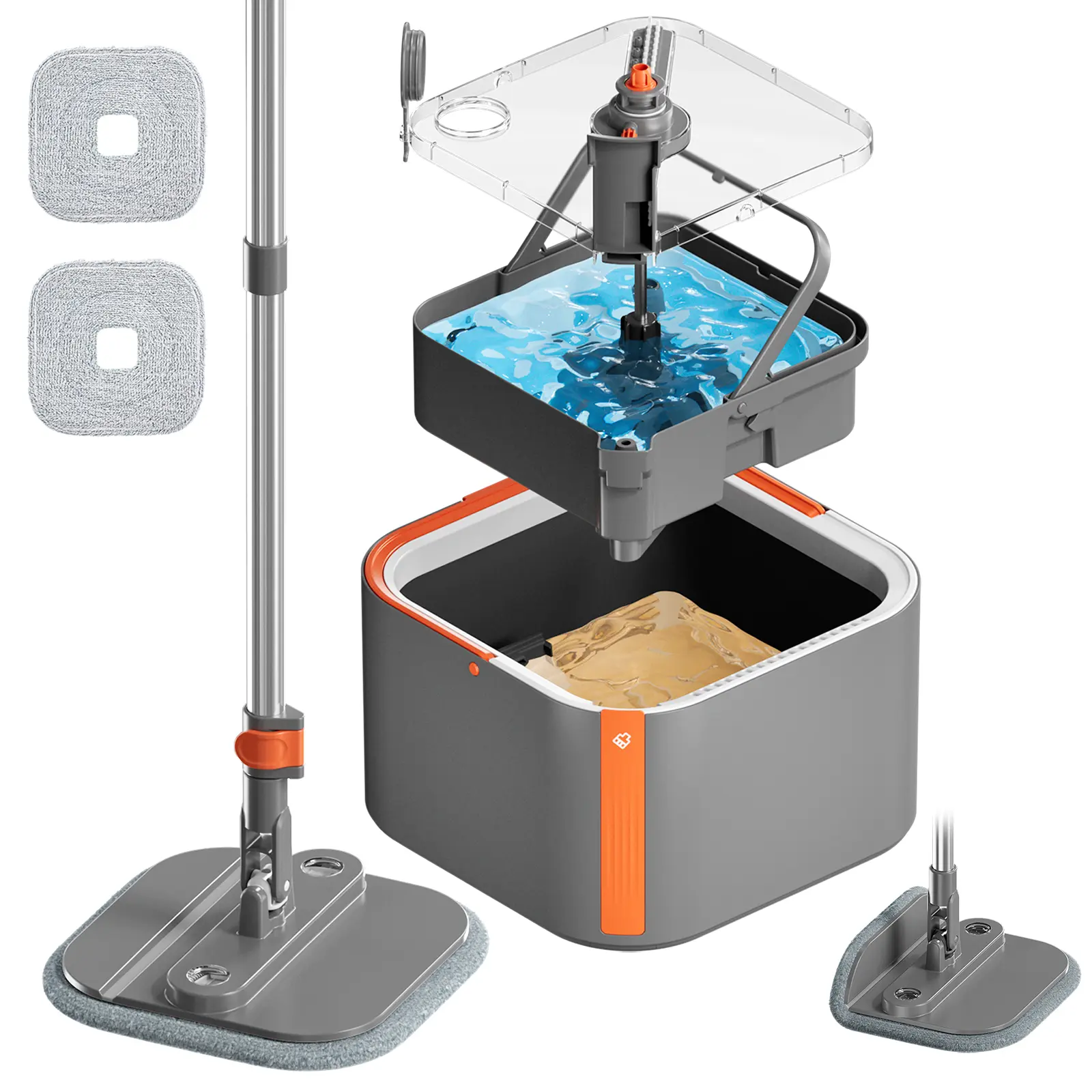 Gray (Mop+Bucket+2 Pads)