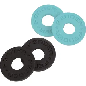 Fender Strap Block, 4-Pack (Black x2/Daphne Blue x2)