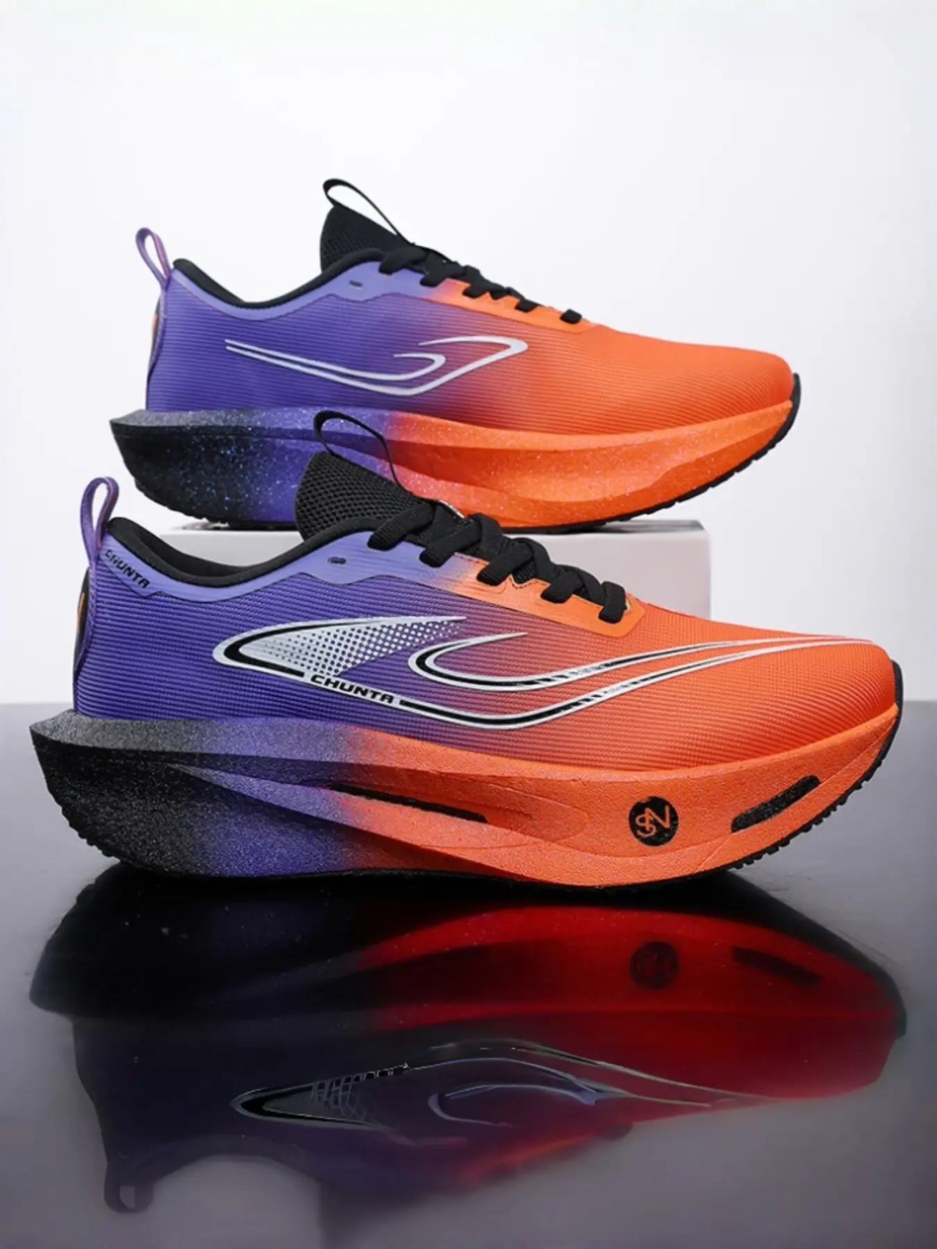 Unisex Flywing 5th Gen Carbon Board Sporty Running Shoes, High-Energy Bounce, Curved Accelerate Anti-Slip Sole, Breathable Cushioning, Road Running Shoes