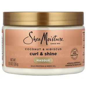 SheaMoisture Curl & Shine Hair Masque, Coconut & Hibiscus, 11.5 oz (326 g)