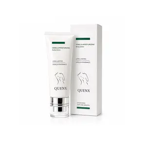 QUENX Vanilla Moisturizing Body Lotion, Soft Vanilla Scent, Lightweight Non-Greasy Feel, Daily Body Care, 4.1 oz