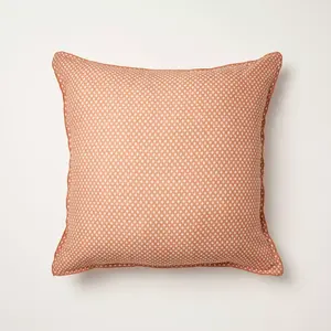 26"x26" Block Pattern Euro Square Throw Pillow Rust - Hearth & Hand with Magnolia