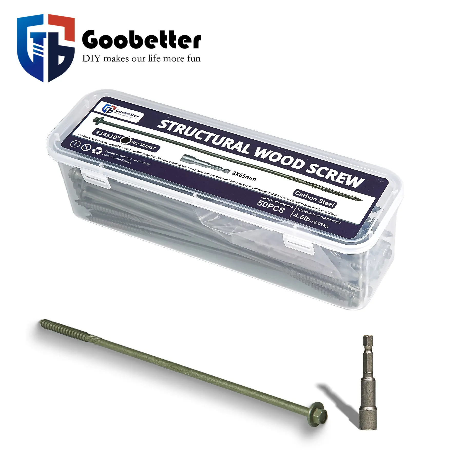 4-inch metal lag screws 50 pieces heavy construction screws Structural wood screws