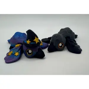 3D Printed Crow & Wizard Crow Figurines – Articulated Fantasy Birds – 3.5”L x 2.75”W x 1”-1.25”H